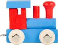 Lettertrein - Locomotief en Eindwagon - Blauw