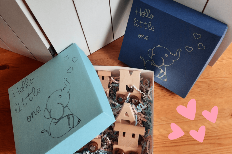 Inpakservice - Lettertrein - Geboorte cadeau - Afbeelding 2