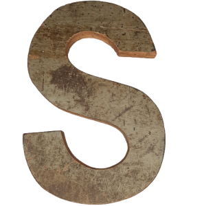 Houten Letter - Letter S - Code HBS-7