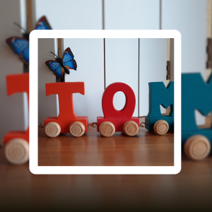 Lettertreintjes A-Z - Naam Trein in kleur